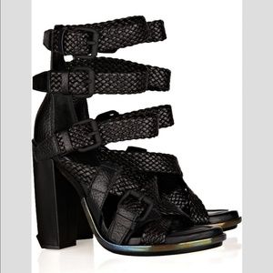 Alexander Wang Petra braided leather heels